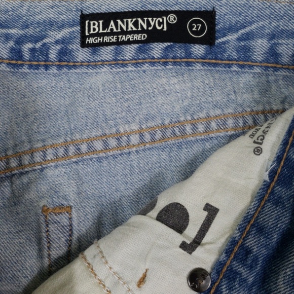 [BLANKNYC] High Rise Tapered Jeans Black Laces NWT - Picture 7 of 8
